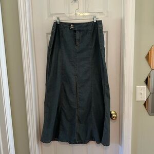 Vintage Denim Maxi Skirt